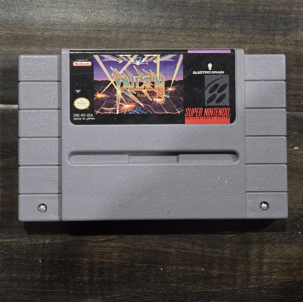 Super Nintendo Raiden Trad Game Cartidge SNES